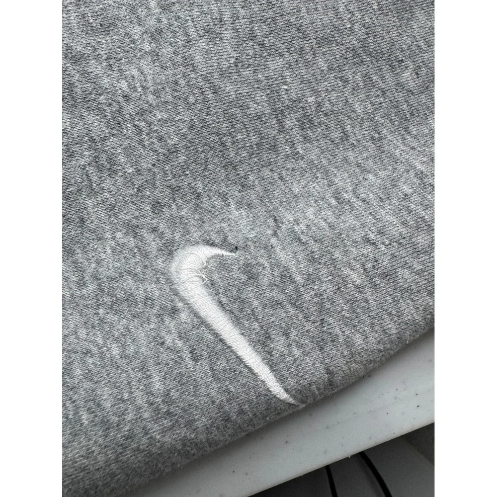 Nike Mens Fleece Sweatpants Heather Gray Embroidered Swoosh Joggers Large